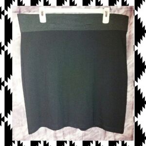 Unknown brand Black Soft Knit Pencil Skirt Sz 16/18